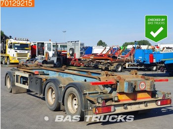 AJK AETL/10-28/19.5 With Sled Liftaxle BPW - 集装箱运输车/ 可拆卸车身的拖车
