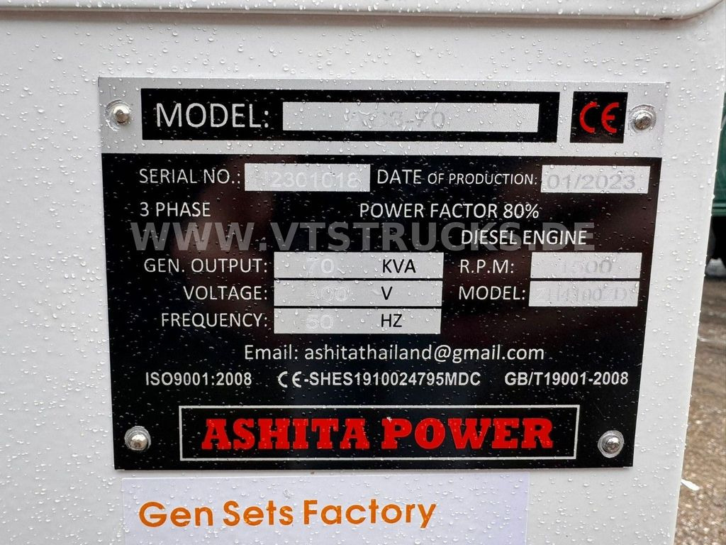 发电机组 Ashita AG3-70 70kVA Notstromaggregat：图8