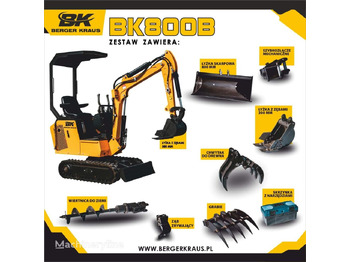 Berger Kraus Mini Excavator BK800B with FULL equipment - 小型挖掘机
