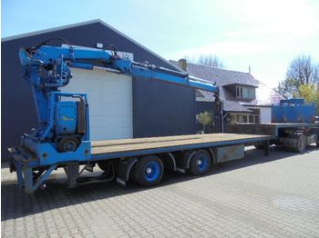 Bulthuis 2-as semie Stuur-as Roller kraan kran crane hiab 130 - 低装载半拖车