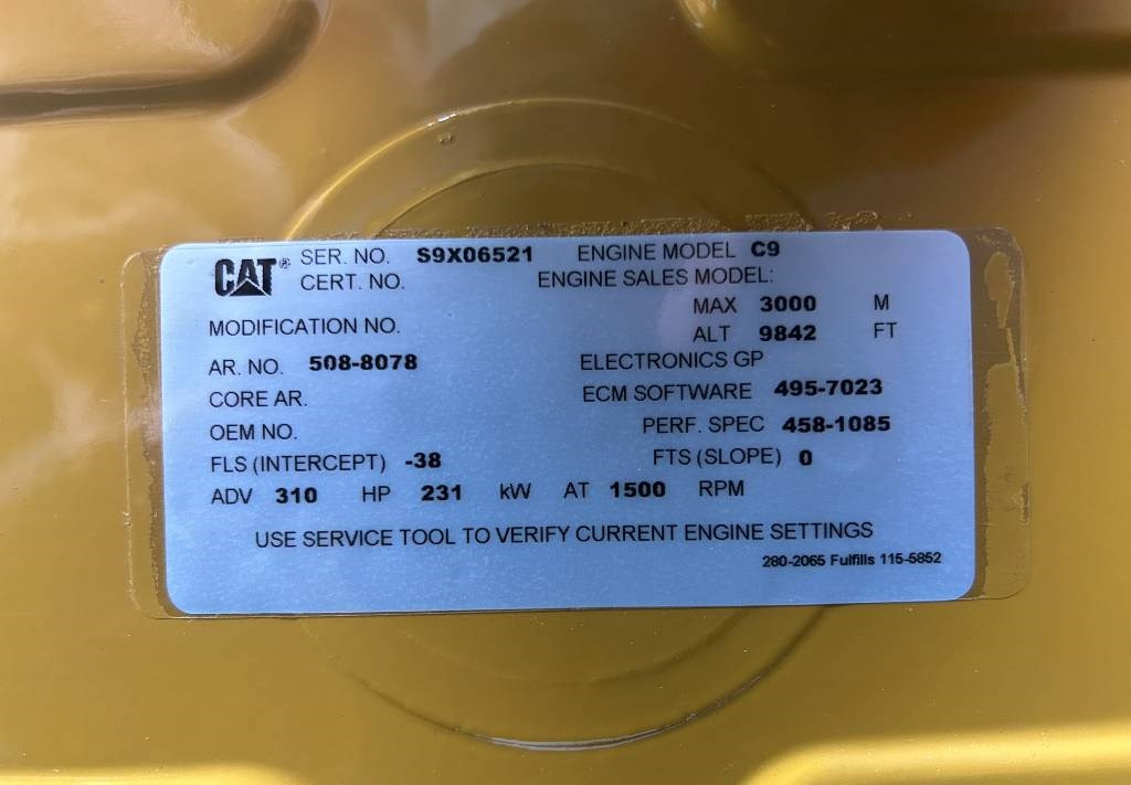 发电机组 CAT DE250E0 - C9 - 250 kVA Generator - DPX-18019：图10