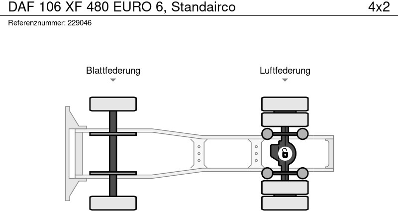 牵引车 DAF 106 XF 480 EURO 6, Standairco：图12