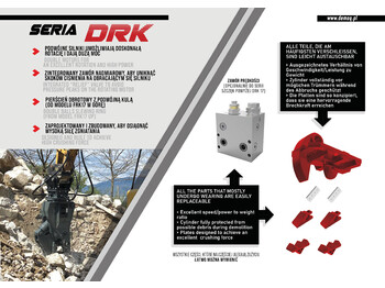 新的 拆除剪 适用于 挖掘机 DEMOQ DRK21  Hydraulic Rotating Pulveriser Crusher 2000 KG：图3