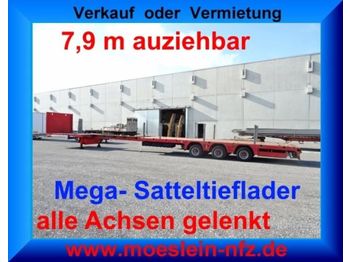 Doll 3 Achs Mega Tieflader, Ausziehbar, 3 x Gelenkt  - 低装载半拖车