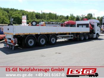 ES-GE 3-Achs-Sattelauflieger - Bordwände - Heckauszug  - 栏板式/ 平板半拖车