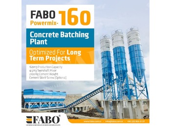 新的 混凝土厂 FABO POWERMIX-160 STATIONARY CONCRETE BATCHING PLANT：图1