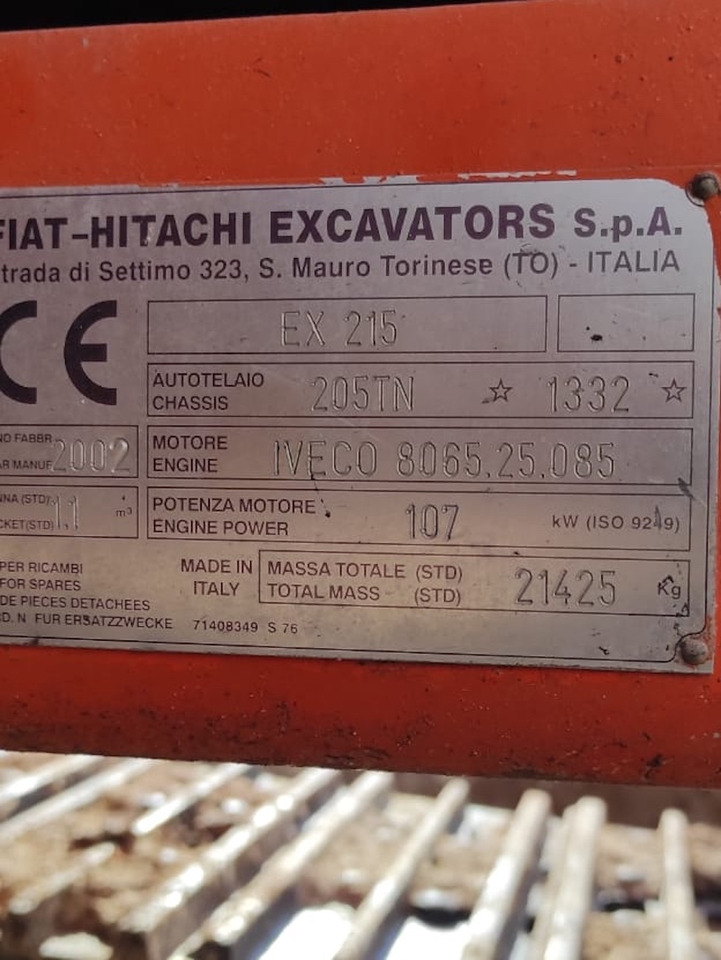 履带式挖掘机 FIAT HITACHI EX215：图15