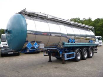 Feldbinder Chemical tank inox 37 m3 / 3 comp - 液罐半拖车
