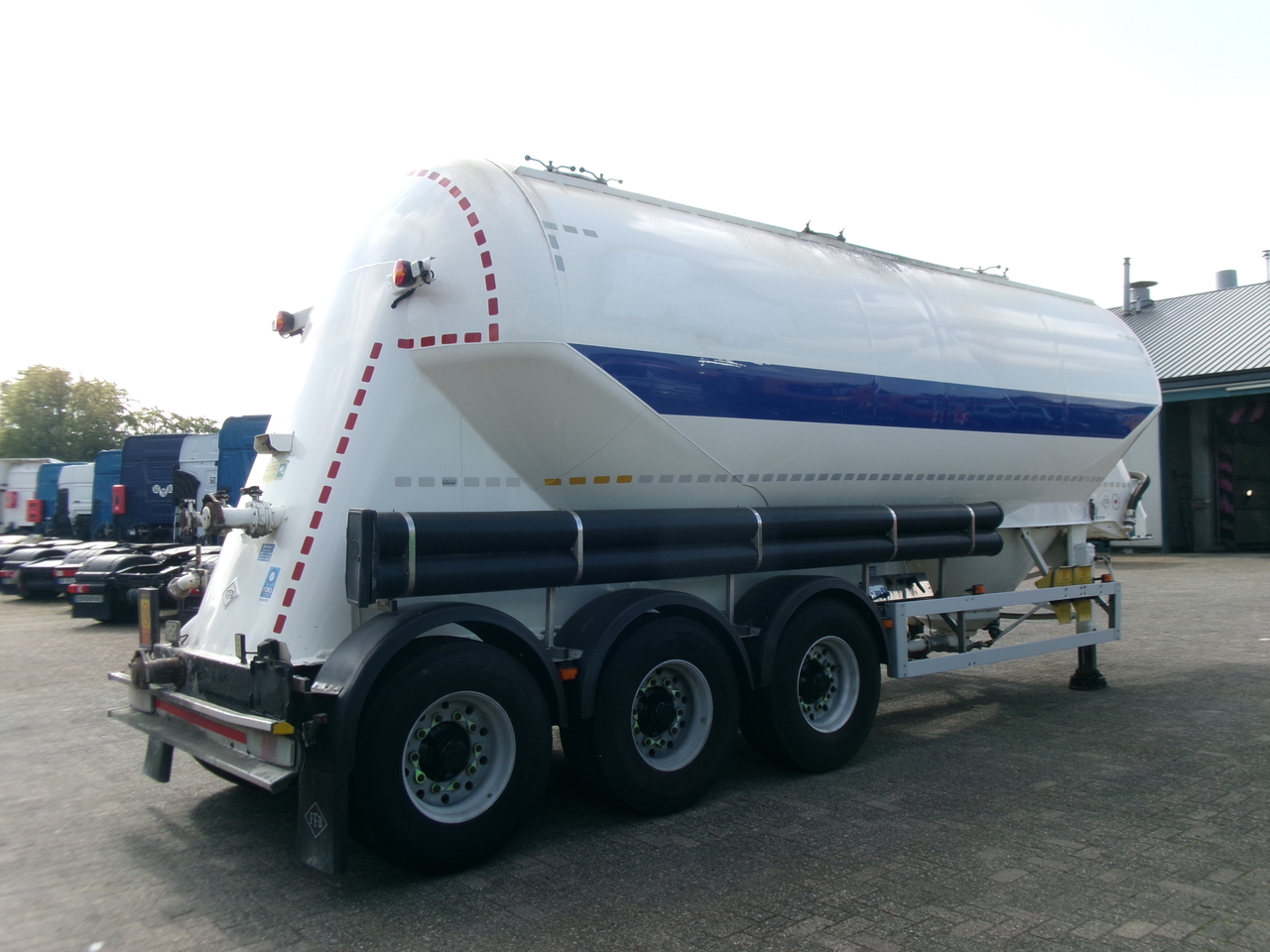液罐半拖车 用于运输 面粉 Feldbinder Powder tank alu 36 m3 / 1 comp：图4
