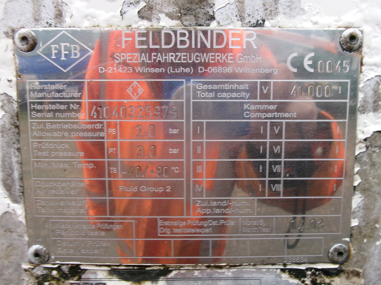 Feldbinder Powder tank alu 41 m3 (tipping) 租赁 Feldbinder Powder tank alu 41 m3 (tipping)：图21