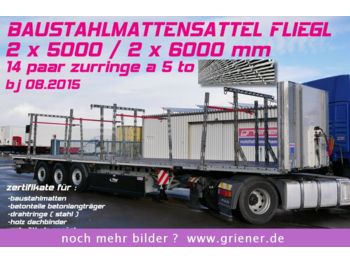 Fliegl SDS 390 / BAUSTAHLMATTENTRANSPORT LIFT BPW !!!!!  - 栏板式/ 平板半拖车