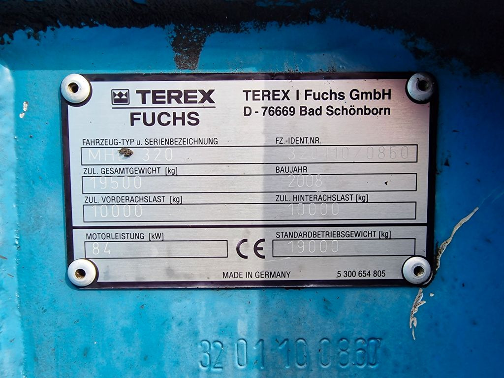 轮式挖掘机 Fuchs MHL 320 / 2008 / 15.884 h：图31