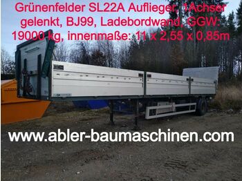 Grünenfelder SL22A Ladebordwand  - 栏板式/ 平板半拖车