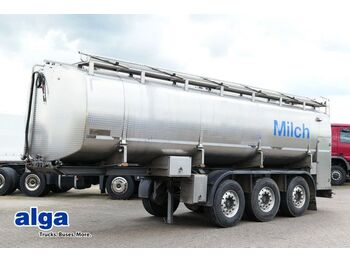 HLW STA 35, Isoliert, 2x Lenkachse, 27m³, Milch  - 液罐半拖车