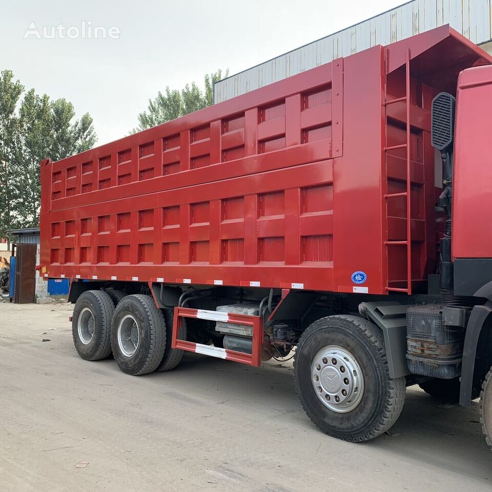 翻斗车 HOWO 8x4 drive 12 wheeled tipper truck dumper red color：图4