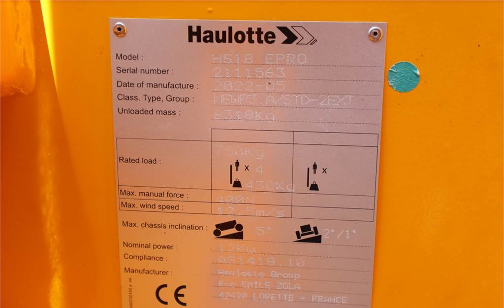 剪式升降机 Haulotte HS18EPRO Valid Inspection, *Guarantee! Full Electr：图7