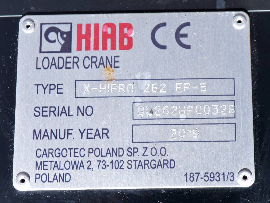 装载起重机 适用于 卡车 Hiab X-HIPRO 262 EP-5 CD：图7