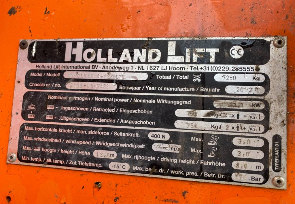 剪式升降机 Holland Lift Q-135EL18 Electric Scissor Work Lift 1550cm：图10
