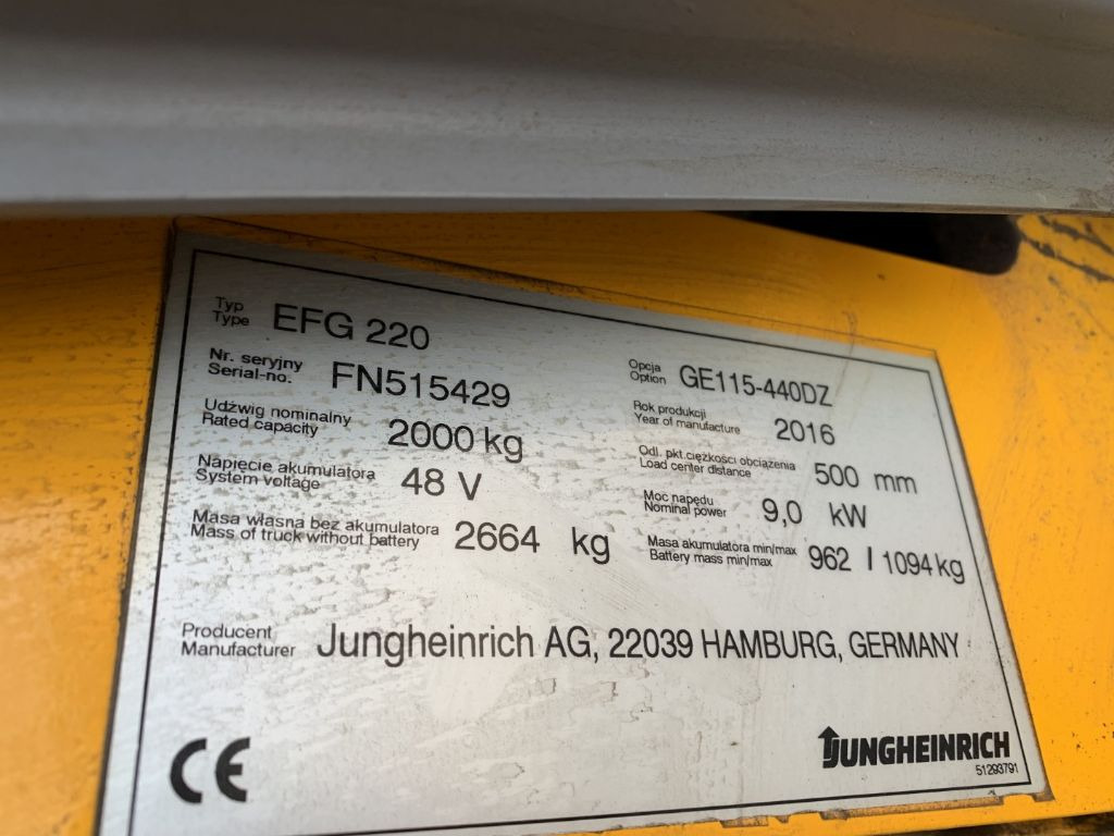 电动叉车 Jungheinrich EFG220：图4