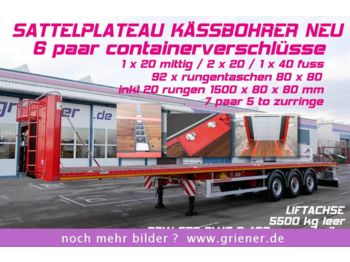 Kässbohrer SPS / PLATEAU / CONTAINER 20/40  RUNGENTASCHEN  - 栏板式/ 平板半拖车