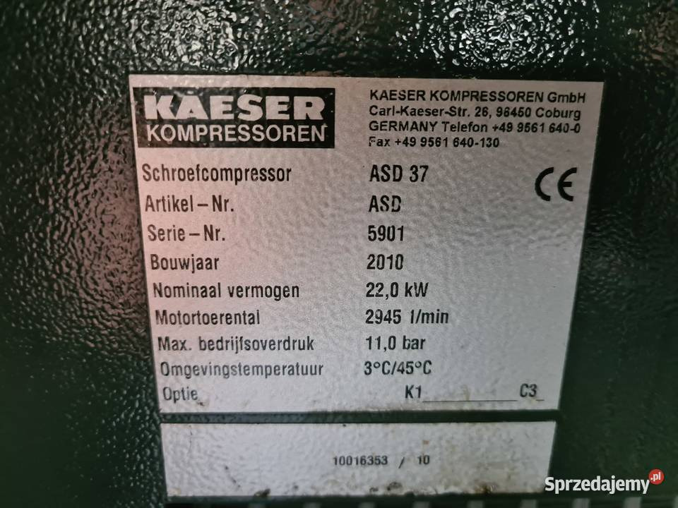 空气压缩机 Kompresor śrubowy KAESER ASD 37  22 kw：图6