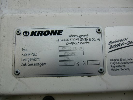 新的 侧帘可拆卸车身 Krone Wechselpritsche 7,30 Meter , XL Zertifikat：图8