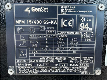 发电机组 Kubota GenSet MPM 15/400 SS-KA 15 kVA 400 Amp Silent Las generatorset：图4