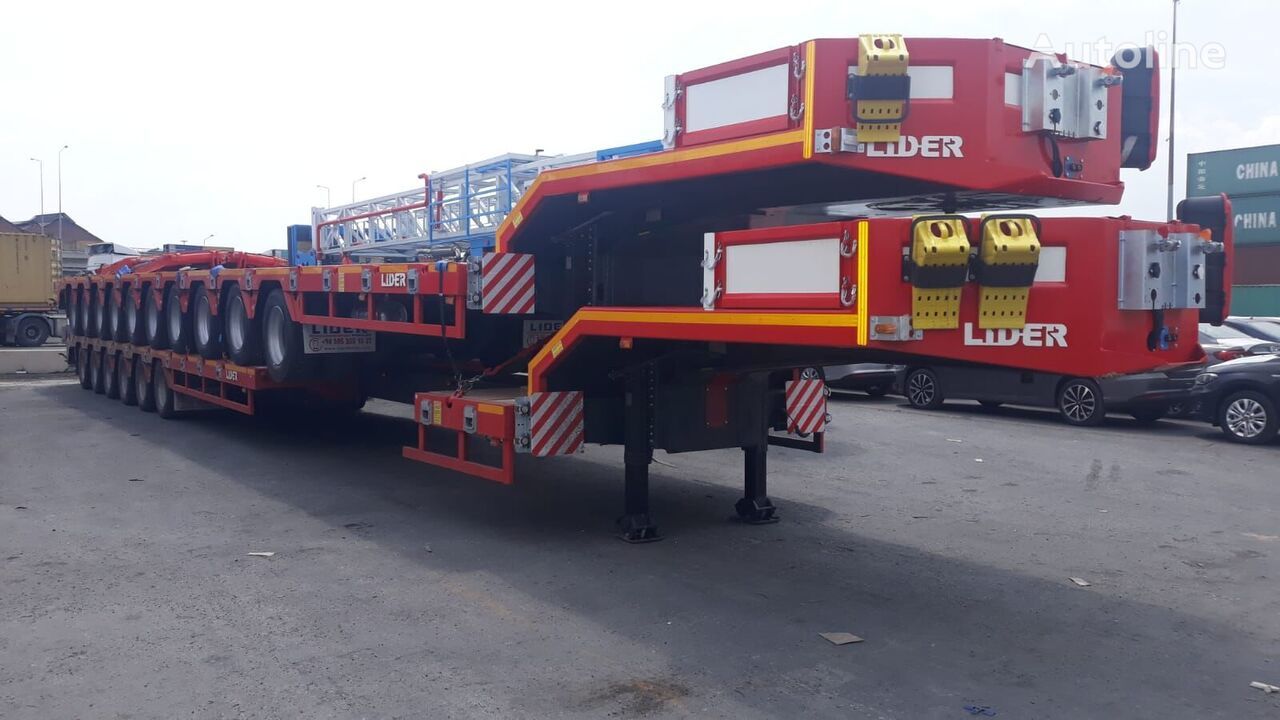 新的 低装载半拖车 LIDER 2024 model 150 Tons capacity Lowbed semi trailer：图16