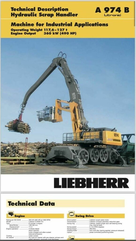 履带式挖掘机 Liebherr A974 B：图22