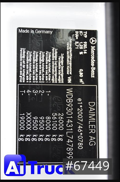 吊钩升降车 MERCEDES-BENZ Actros 2644, Abrollkipper, Meiller, 6x4,：图7
