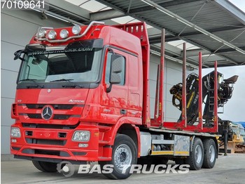 Mercedes-Benz Actros 2651 L 6X4 V8 Crane Kran Euro 5 Kesla 2112Z Retarder Big-Axle - 林业拖车