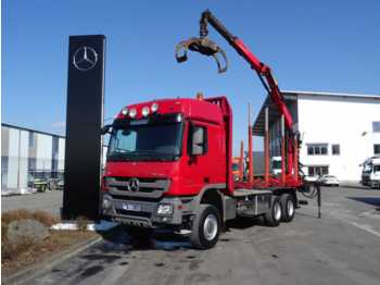 Mercedes-Benz Actros 3355 AK 6x6 V8 Holztransporter/Kurzholz  - 林业拖车