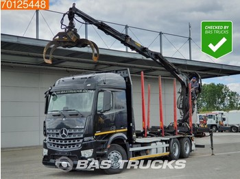 Mercedes-Benz Arocs 2651 L 6X4 German-Truck Retarder Euro 6 Hiab F140ZT 95 - 林业拖车