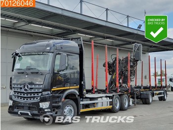 Mercedes-Benz Arocs 2651 L 6X4 German-truck Retarder Euro 6 Hiab F140ZT 95 - 林业拖车