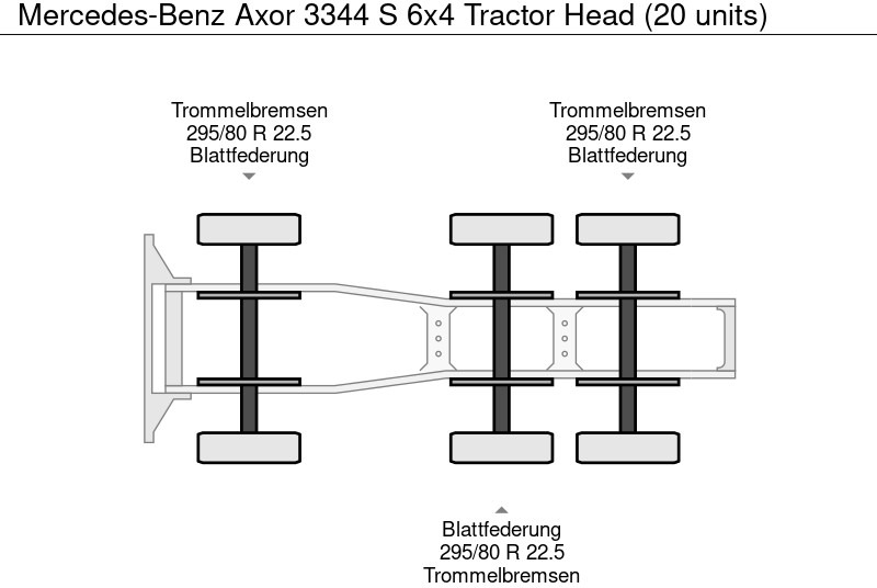 新的 牵引车 Mercedes-Benz Axor 3344 S 6x4 Tractor Head (20 units)：图17