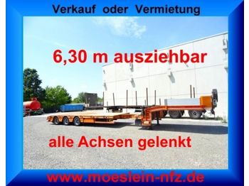 Möslein 3 Achs Tele  Tieflader, ausziehbar 6,3 m, hydr.  - 低装载半拖车