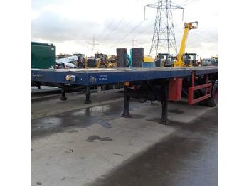  Nooteboom Tri Axle Double Extendable Flat Bed Trailer c/w All Steer - 侧帘拖车