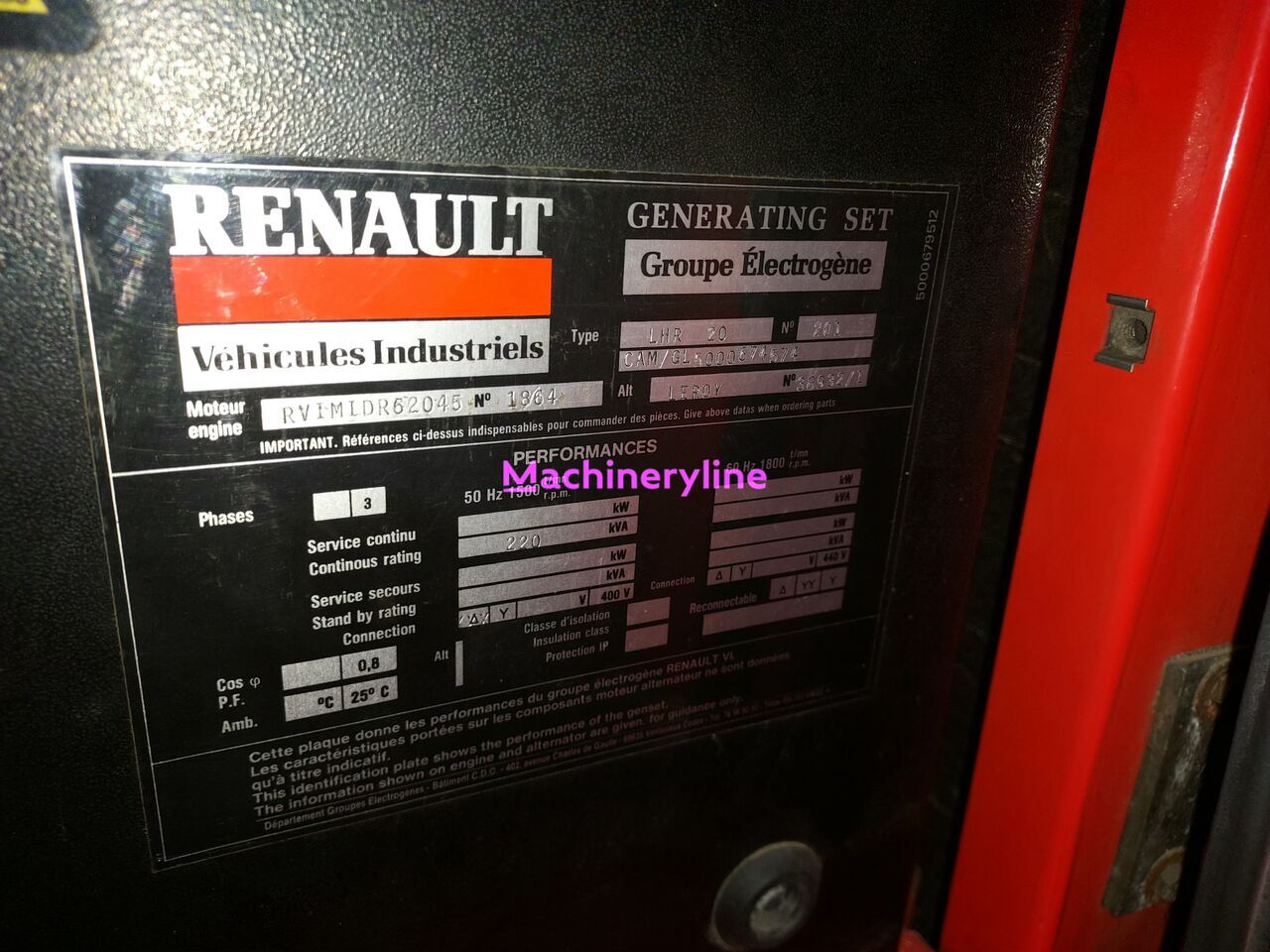 发电机组 Renault 220 kVa：图9