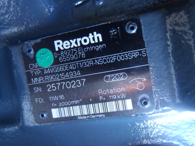 液压泵 适用于 建筑机械 Rexroth A4VG56DE4DT1/32R-NSC02F003SRP-S -：图3