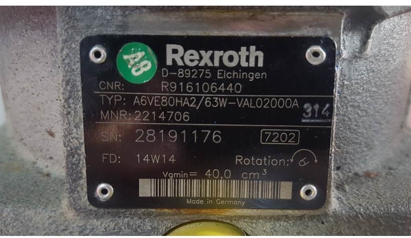 液压系统 Rexroth A6VE80HA2/63W - Drive motor/Fahrmotor/Rijmotor：图4