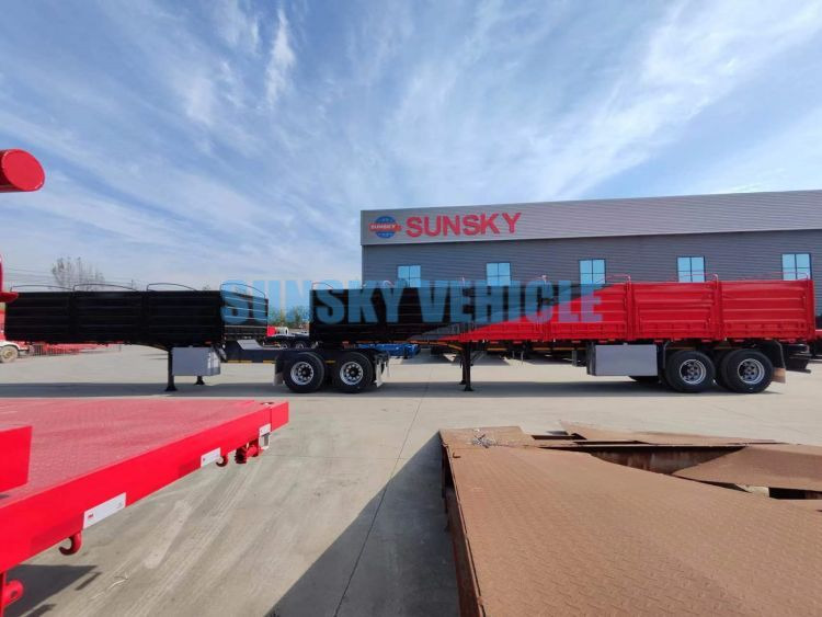 新的 栏板式/ 平板半拖车 用于运输 食物 SUNSKY Interlink Semi Trailer：图2