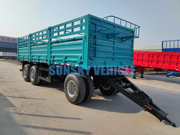 新的 栏板式/ 平板卡车 用于运输 散装材料 SUNSKY Warehouse truck with full trailer：图5