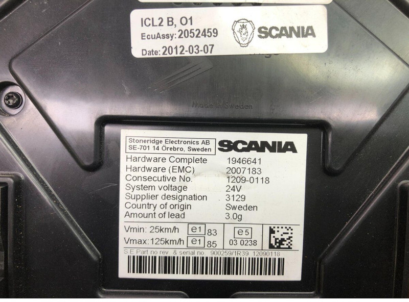 仪表板 Scania K-Series (01.12-)：图5