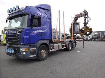 Scania R730 6X2 TIMBER TRUCK WITH CRANE RETARDER EURO 5  - 林业拖车