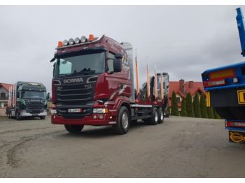 Scania R 560 do drewna do lasu kłody kesla epsilon loglift penz alucar exte - 林业拖车