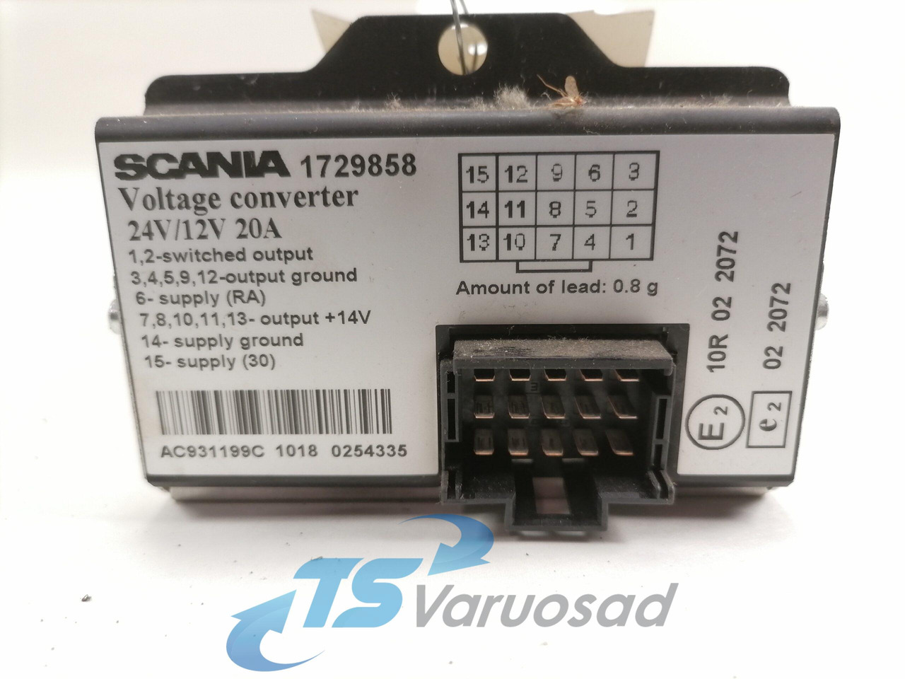 电气系统 适用于 卡车 Scania Voltage converter 1729858：图2