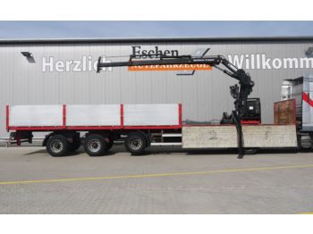 Schröder Hiab 165-3 Roll Kran, BPW, Luft/Lift  - 栏板式/ 平板半拖车