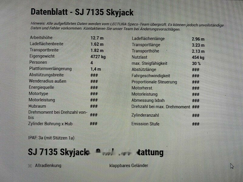 剪式升降机 Skyjack SJ 7135 *12,7 Meter：图12