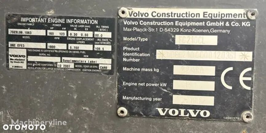 履带式挖掘机 Volvo EC 210 CL 10 000mth：图11