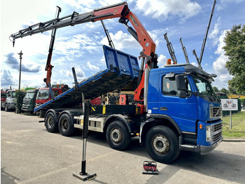 Volvo FM 420 8x4 KIPPER + KRAAN PALFINGER PK 29002 E (6x) - MANUEEL - NAAFREDUCTIE - RADIO - GOEDE STAAT - 翻斗车